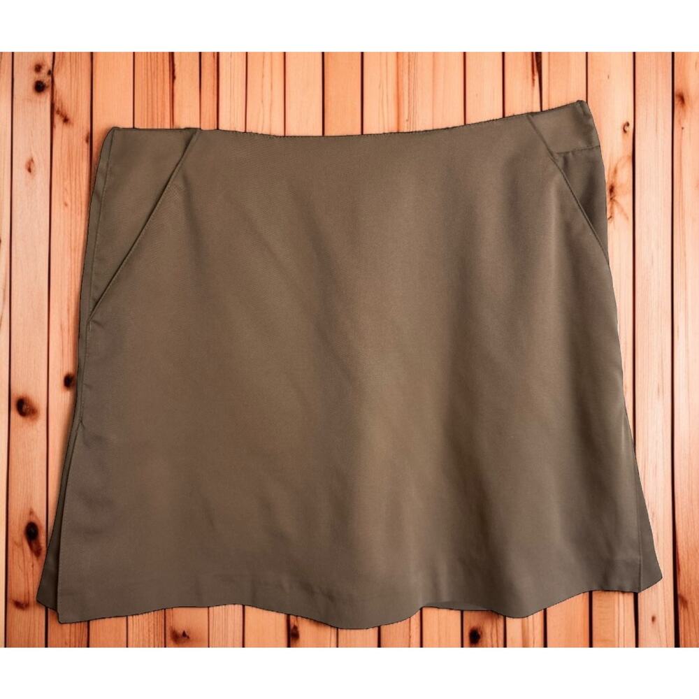 Talbots Womens Skort Sz‎ 2 Petite Brown Short Mini Pockets Skirt Shorts Solid